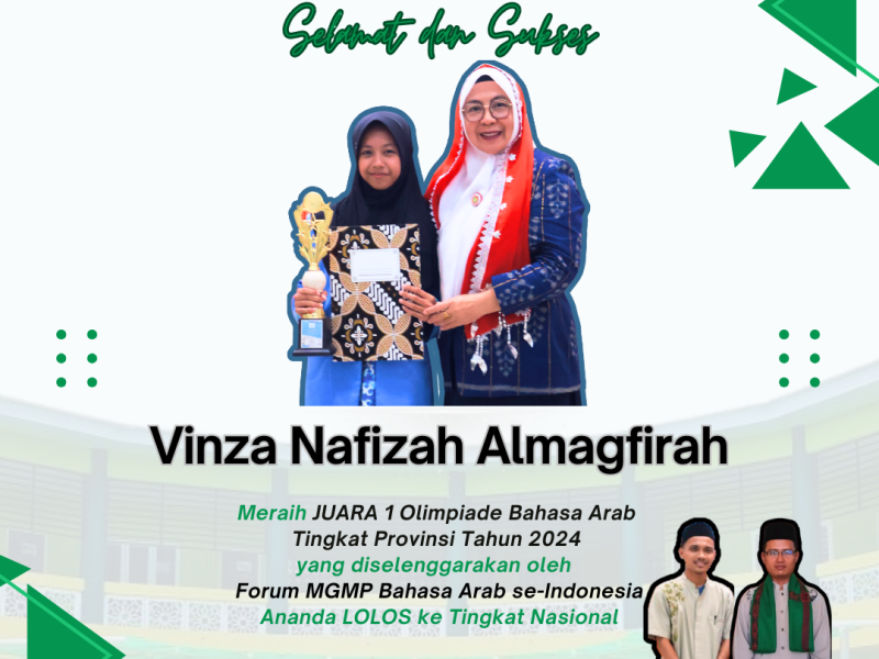 Juara 1 Olimpiade Bahasa Arab Tingkat Provinsi Tahun 2024